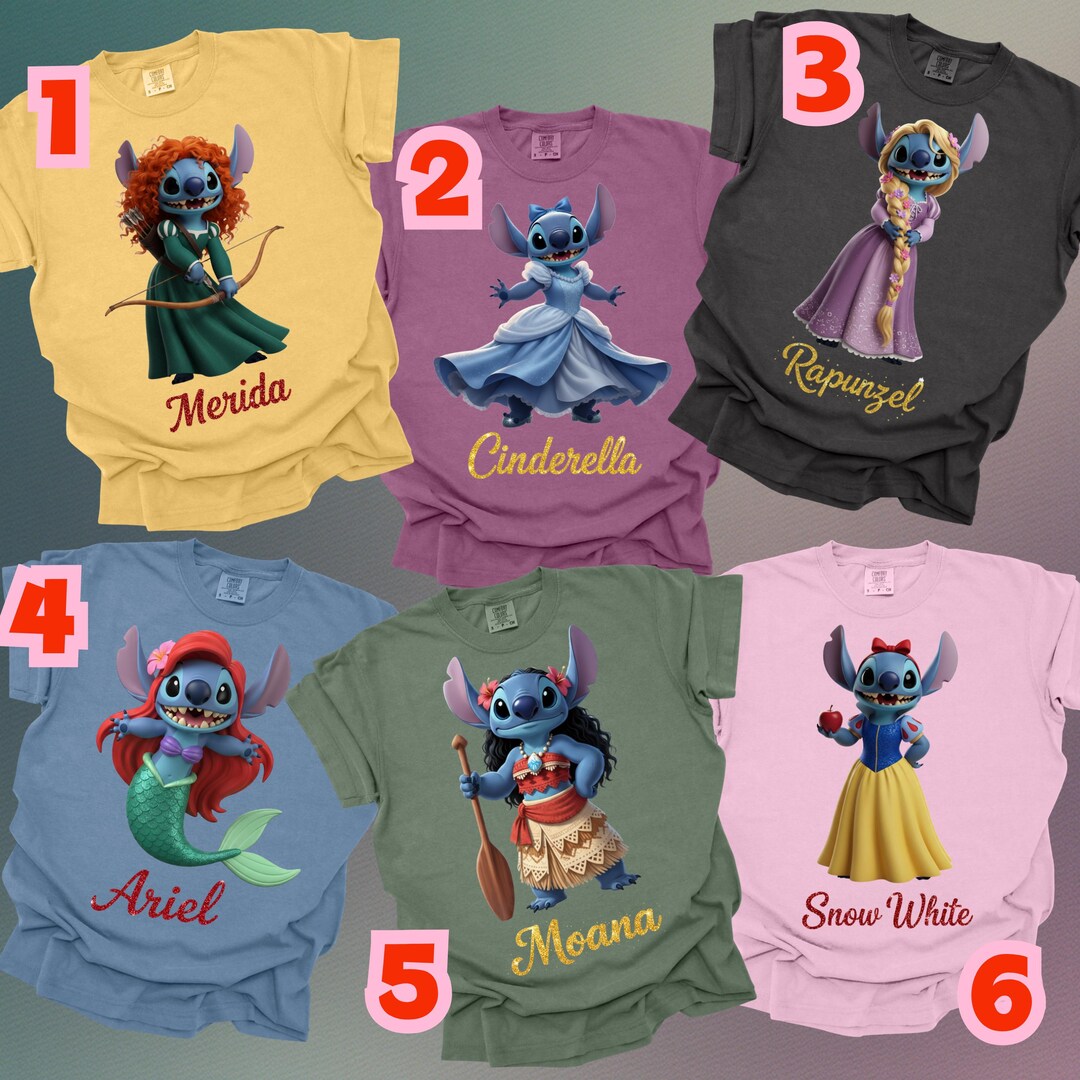 Cute Blue Alien Princess Mashup Shirt, Funny Cartoon Tee, Bundle ...