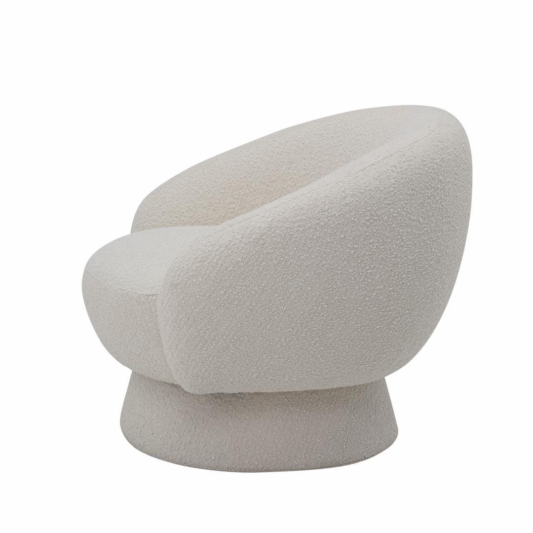 Teddy Lounge Chair White Polyester Etsy