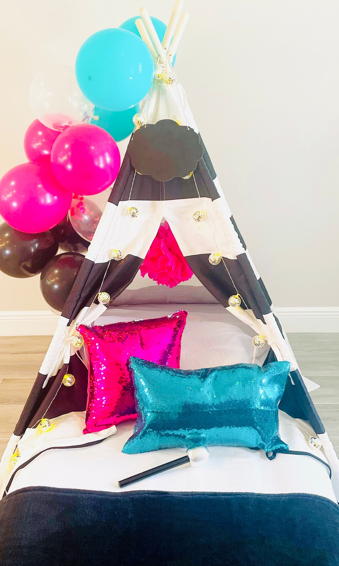 Tik Tok Inspired Party, Slumber Party Tent, Teepee Tent, Teepee for