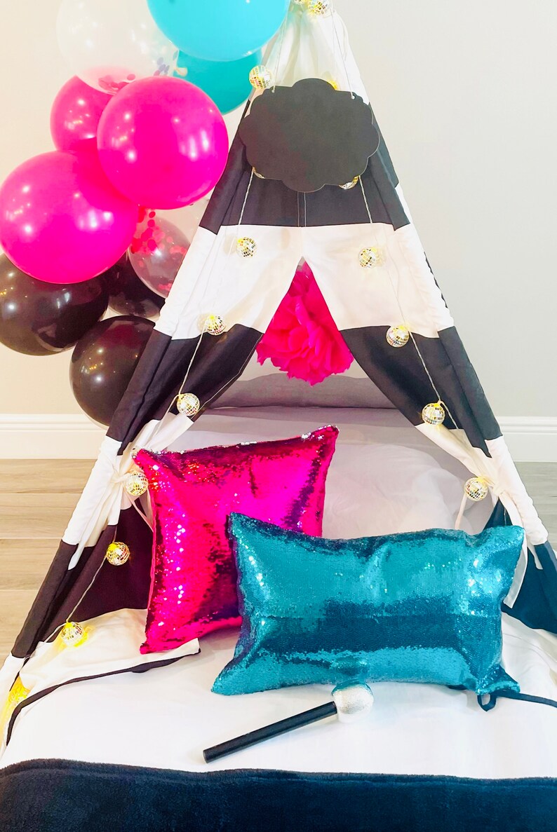 Tik Tok Inspired Party, Slumber Party Tent, Teepee Tent, Teepee for