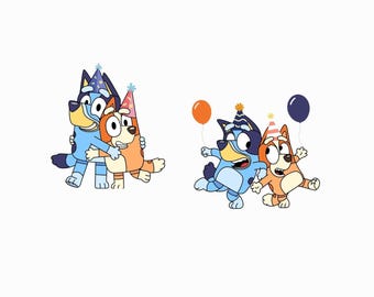 bluey and bingo birthday theme digital download file