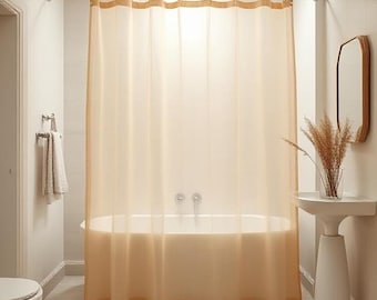 Thin Linen Shower Curtain: Lightweight, Eco-Friendly Bathroom Decor