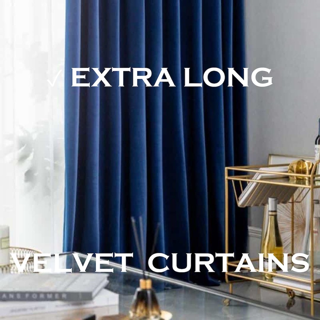 Extra Long Extra Wide Velvet Curtains, Custom Order Luxury Blackout