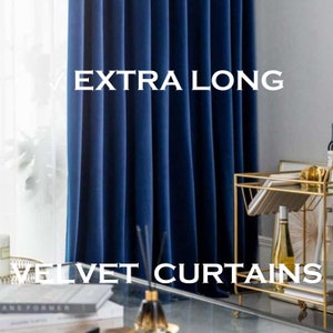 Extra Long Extra Wide Velvet Curtains | Blackout Window Drapes for Light Control & Home Decor | Custom Size, Chic Luxury Velvet Drapery
