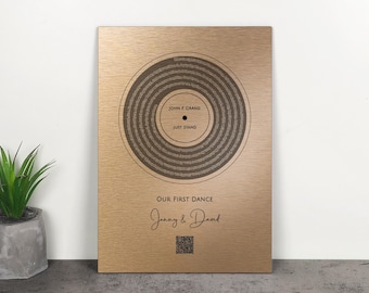 Bronze Anniversary Gift . Custom Personalized Song Lyrics Wall Art . Wedding Song . First Dance . Our Song . Favorite Song