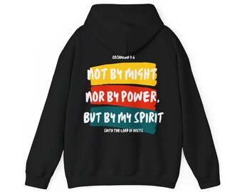Sacharja 4: 6 Christlicher Hoodie, Bibel Vers Glaube Sweatshirt