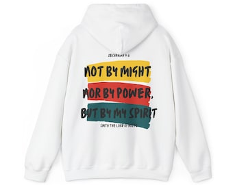 Sacharja 4: 6 christlicher Hoodie, auf Glauben basierendes Bibel-Vers-Sweatshirt