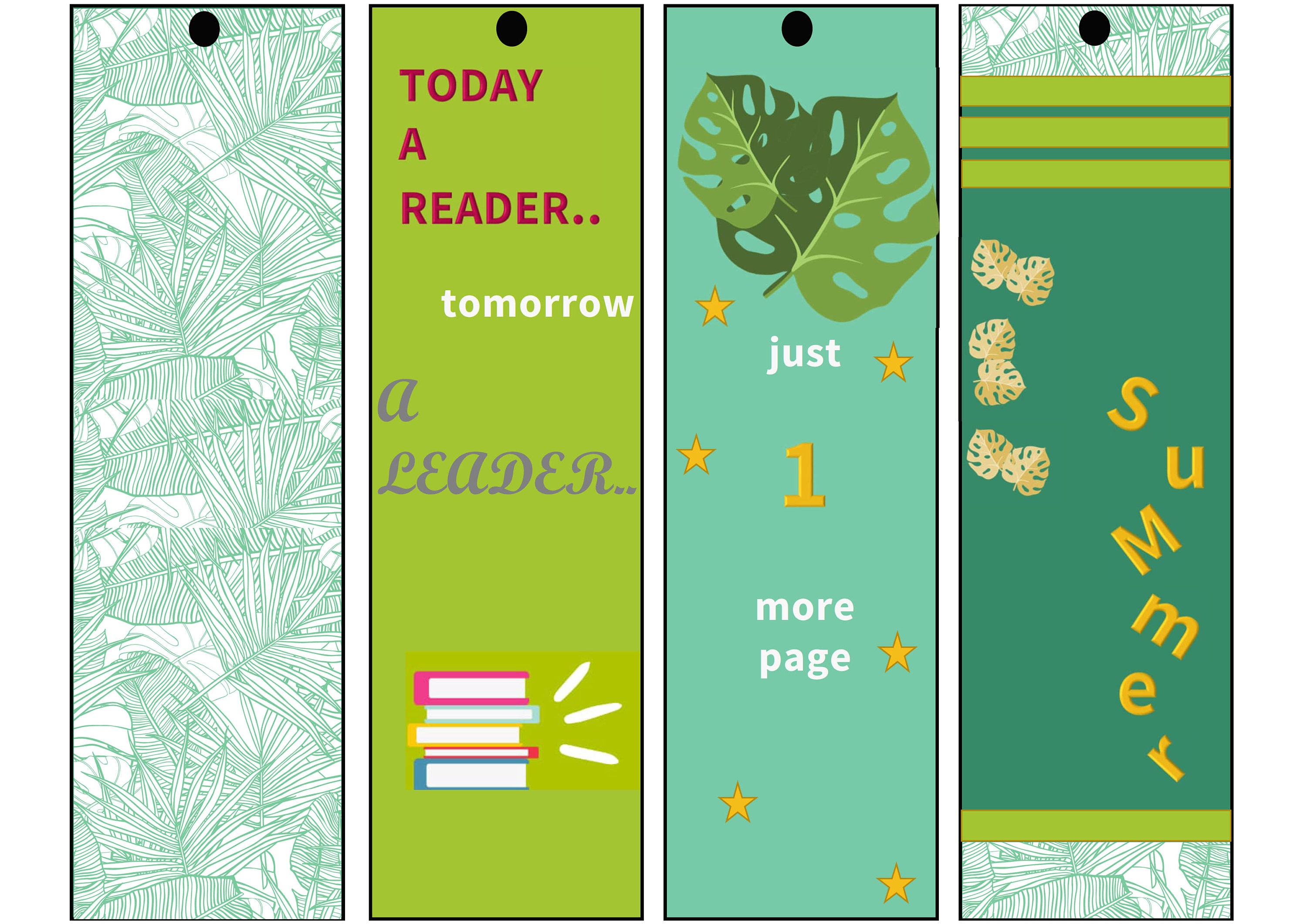 Classic Printable Book Separators Summer Edition Etsy