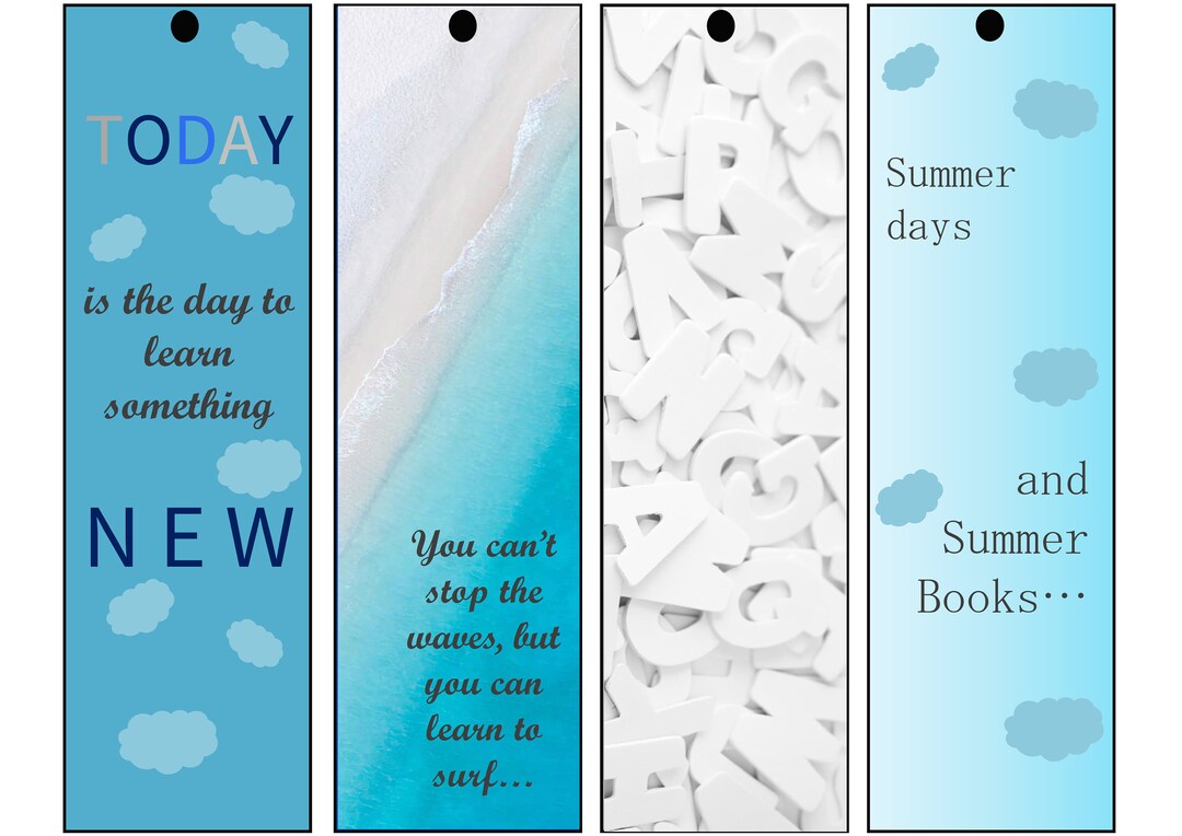 Classic Printable Book Separators Summer Edition Etsy