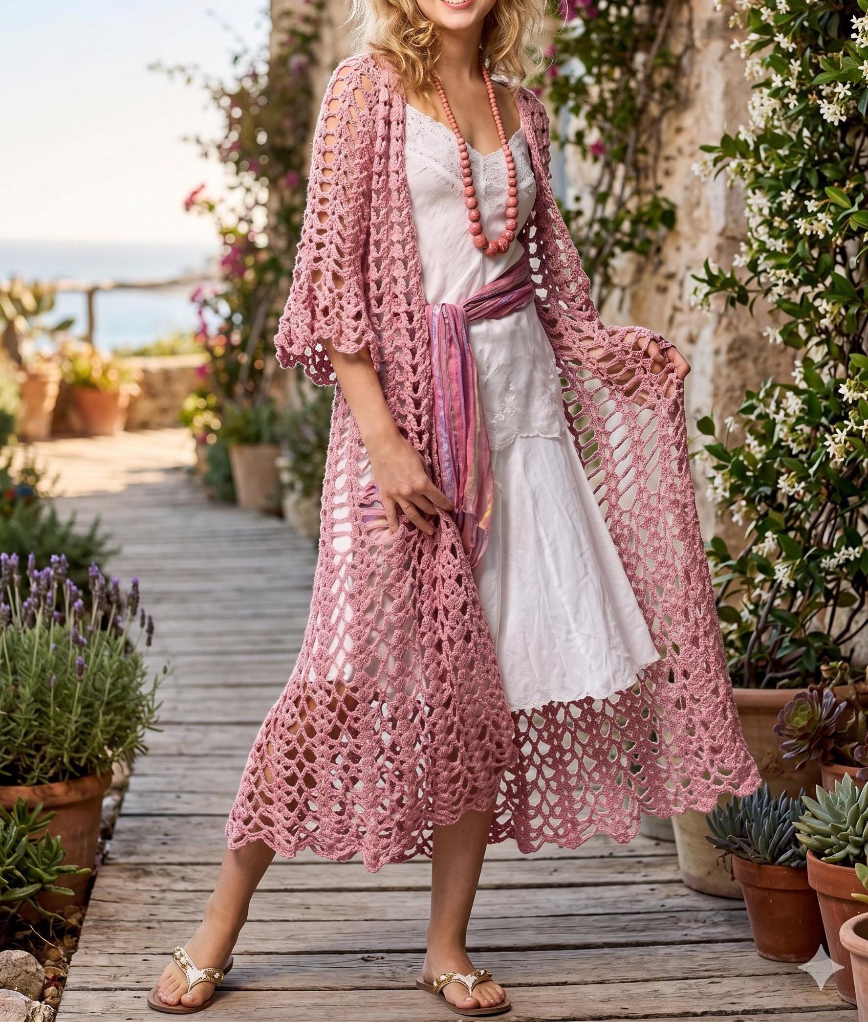30 Duster Crochet Patterns for Boho Layers, Lace Cardigans, and Statement Coats 15 Boho Lace Floor-Sweeping Duster
