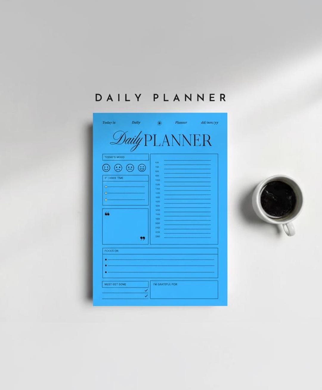 Beige Modern Daily Planner Printable, Minimalist Productivity Sheet ...
