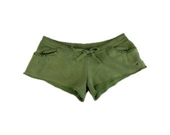 Vintage Y2K Micro Mini Cotton Shorts - Medium