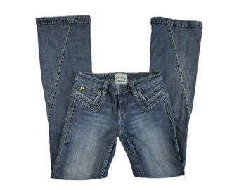 Vintage Y2K Low Rise Flare Jeans - Größe 3