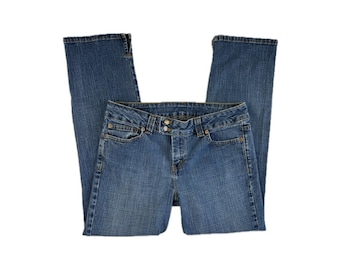 Vintage 90er Low Rise Cropped Jeans – Größe 8