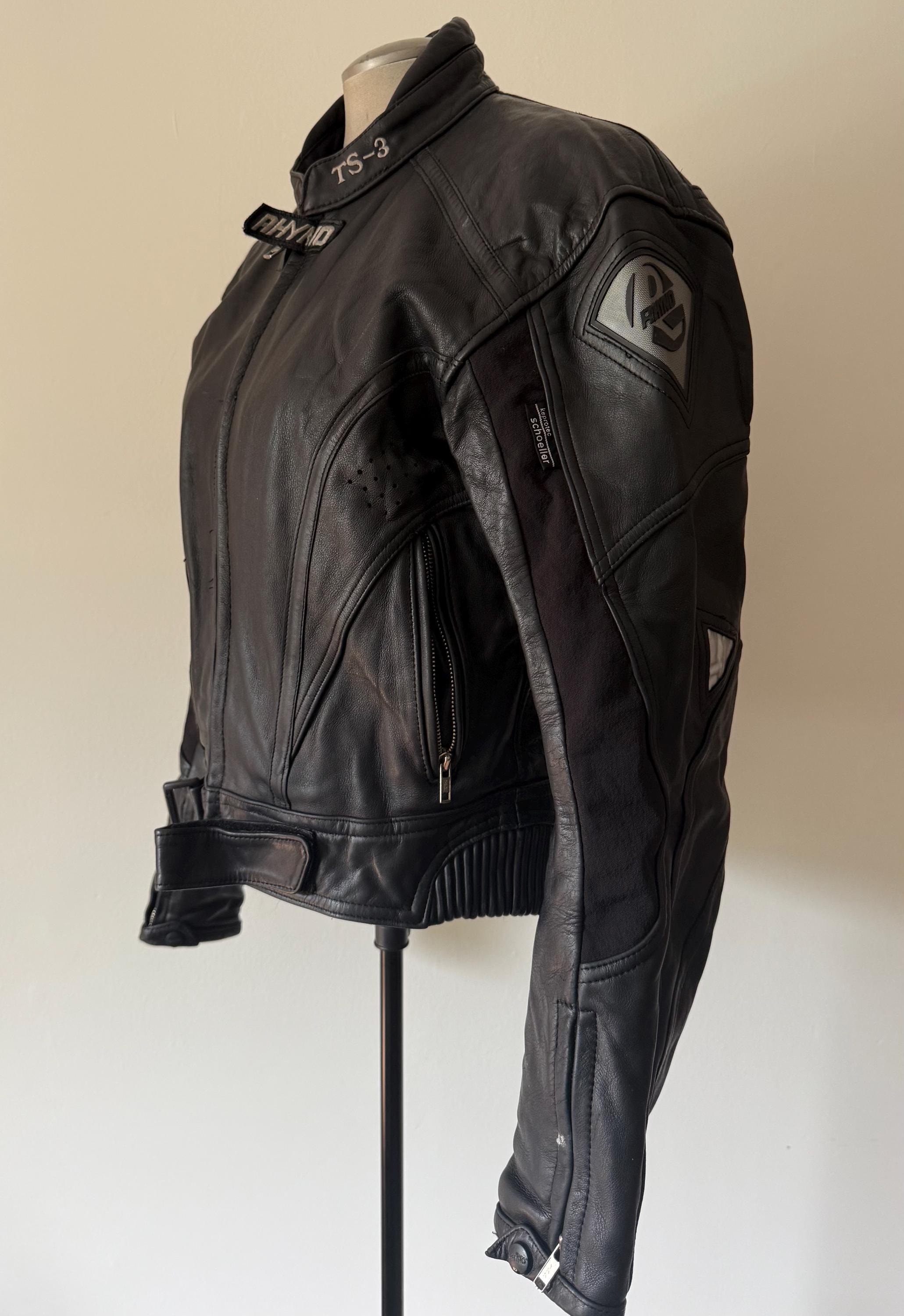 Vintage 2000's Black Leather Motocross Jacket - Medium - Etsy Canada