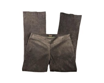 Vintage 90's Mid Rise Brown Suede Pants by Danier - 30" Waist