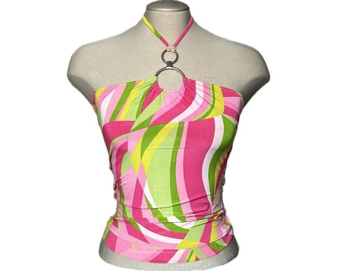 Y2K French Graphic Halter Top (S) main image 0