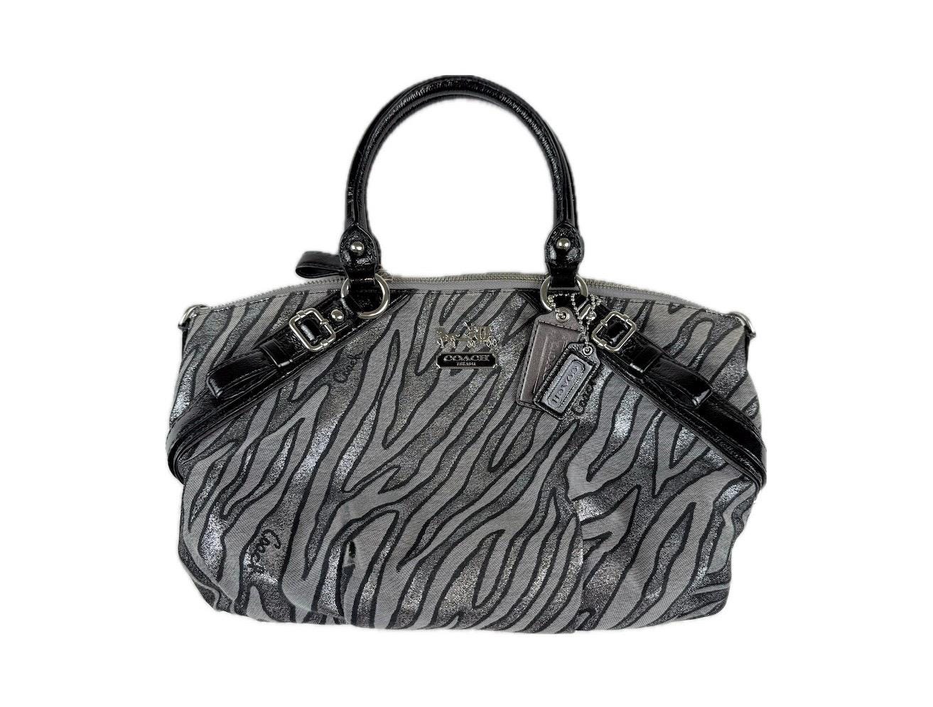 Vintage 2000's Silver Zebra Print Coach Bag - Etsy