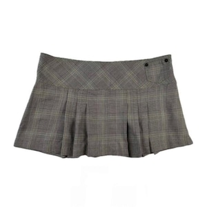 Vintage Y2K Plaid Micro Mini Skirt - Large