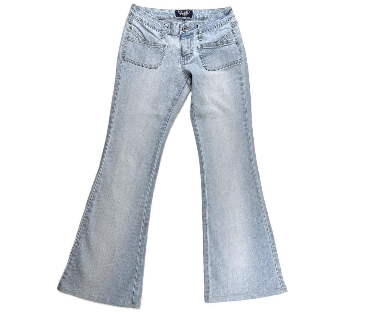 Vintage Y2K Low Rise Flare Light Wash Angels Jeans - 27