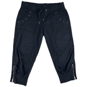 Vintage Y2K Juicy Couture Black Cotton Capris- Small