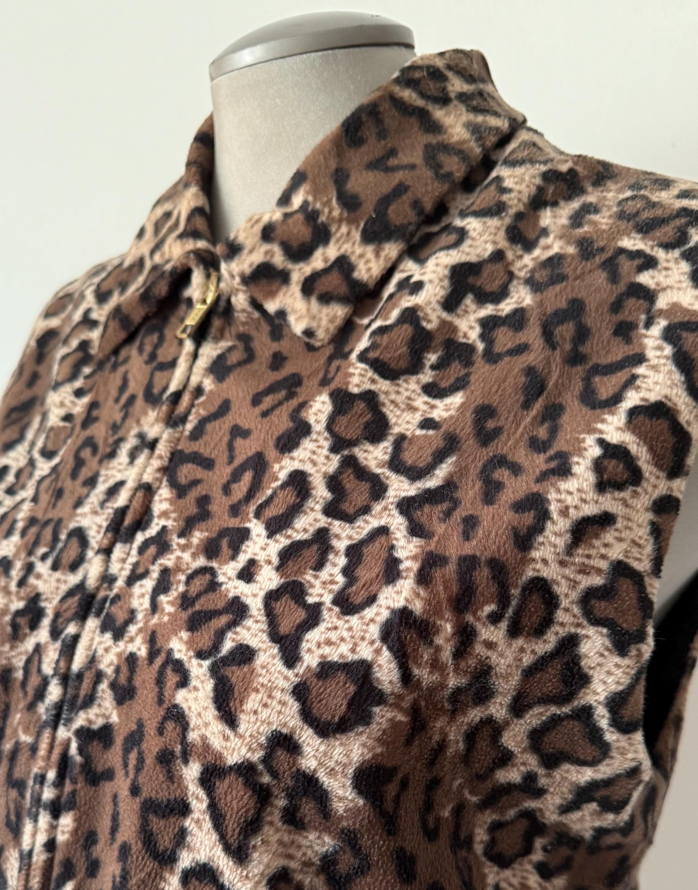Vintage 90's Cheetah Print Vest - Medium - Etsy