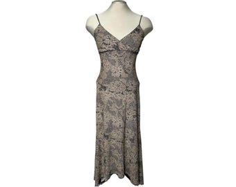 Vintage Y2K Gold Maxi Dress - Medium