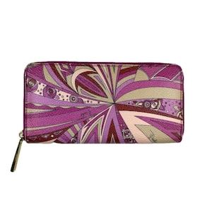 Vintage 00s Emilio Pucci Pink Patterned Wallet