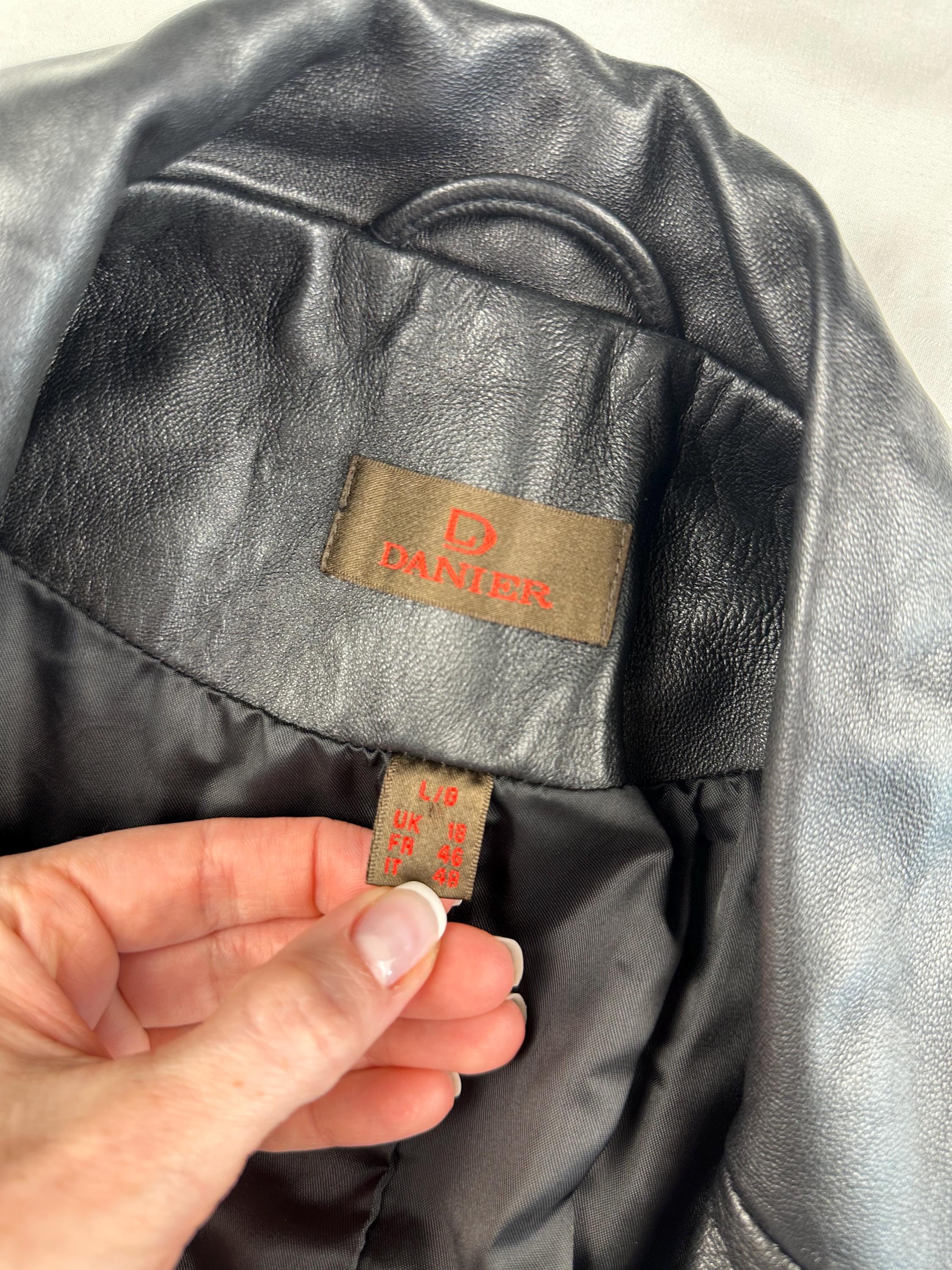 Vintage 90's Long Black Leather Jacket by Danier - Large - Etsy Vintage 90's Long Black Leather Jacket by Danier - Large - Etsy