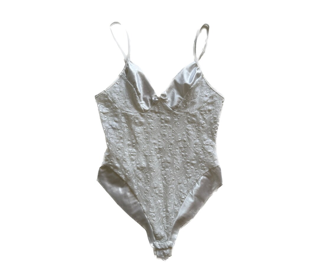 Vintage 90's White Lace Bodysuit Etsy