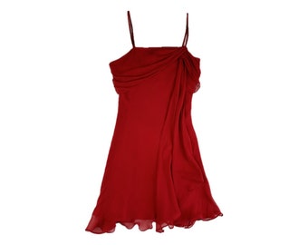 Vintage Y2K Formal Red Mini Dress - Small / Petite