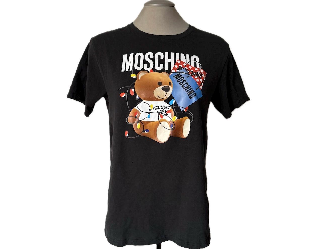 T-shirt Moschino Homme – Noir – Taille S – Motif Ours En Peluche