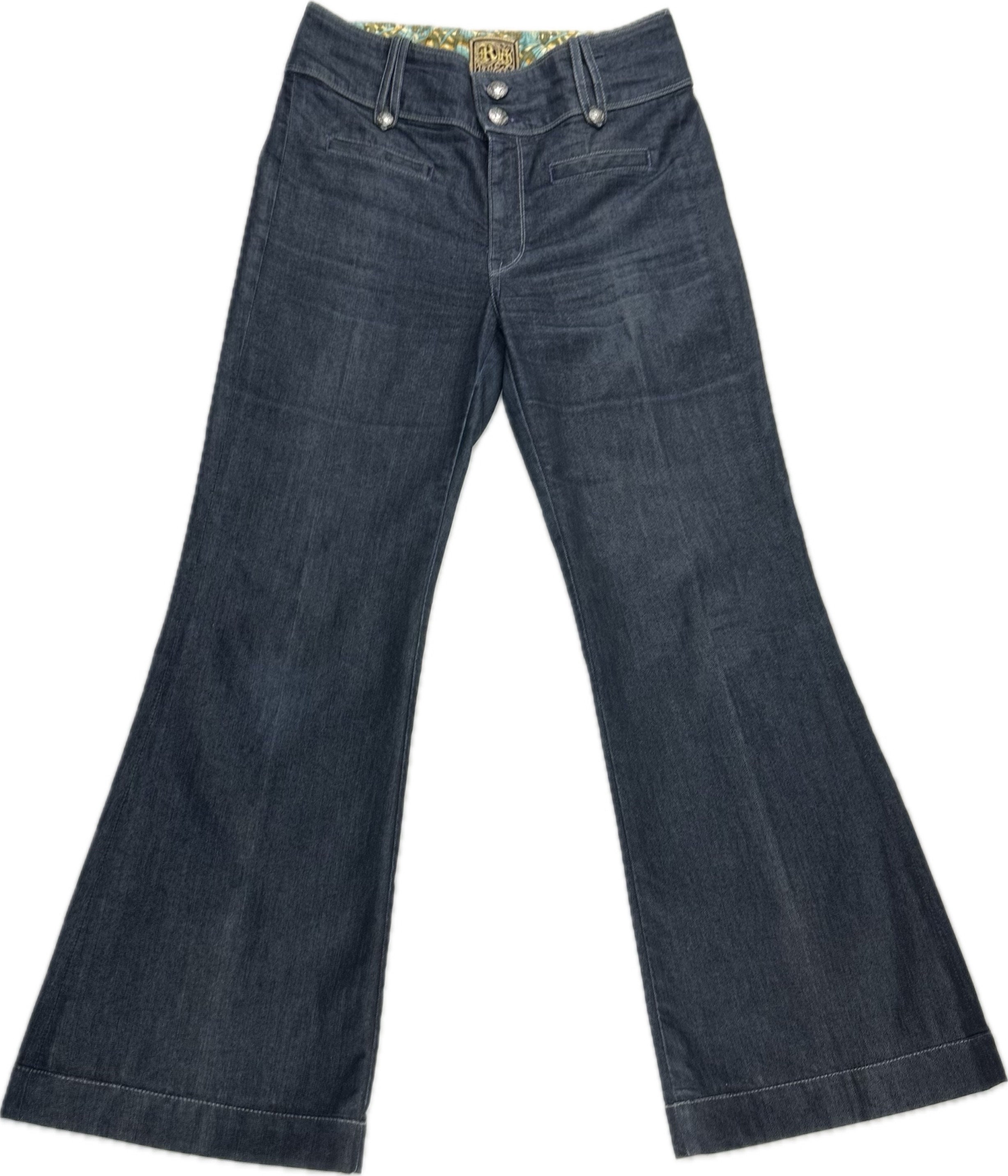 Vintage Y2K Mid Rise Flare Jeans 'rich & Skinny' - 29