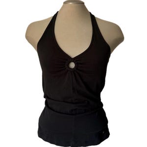 Vintage 2000’s Black Halter Top by Esprit - Medium
