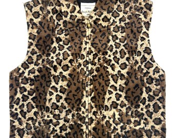 Vintage 90's Cheetah Print Vest - Medium - Etsy