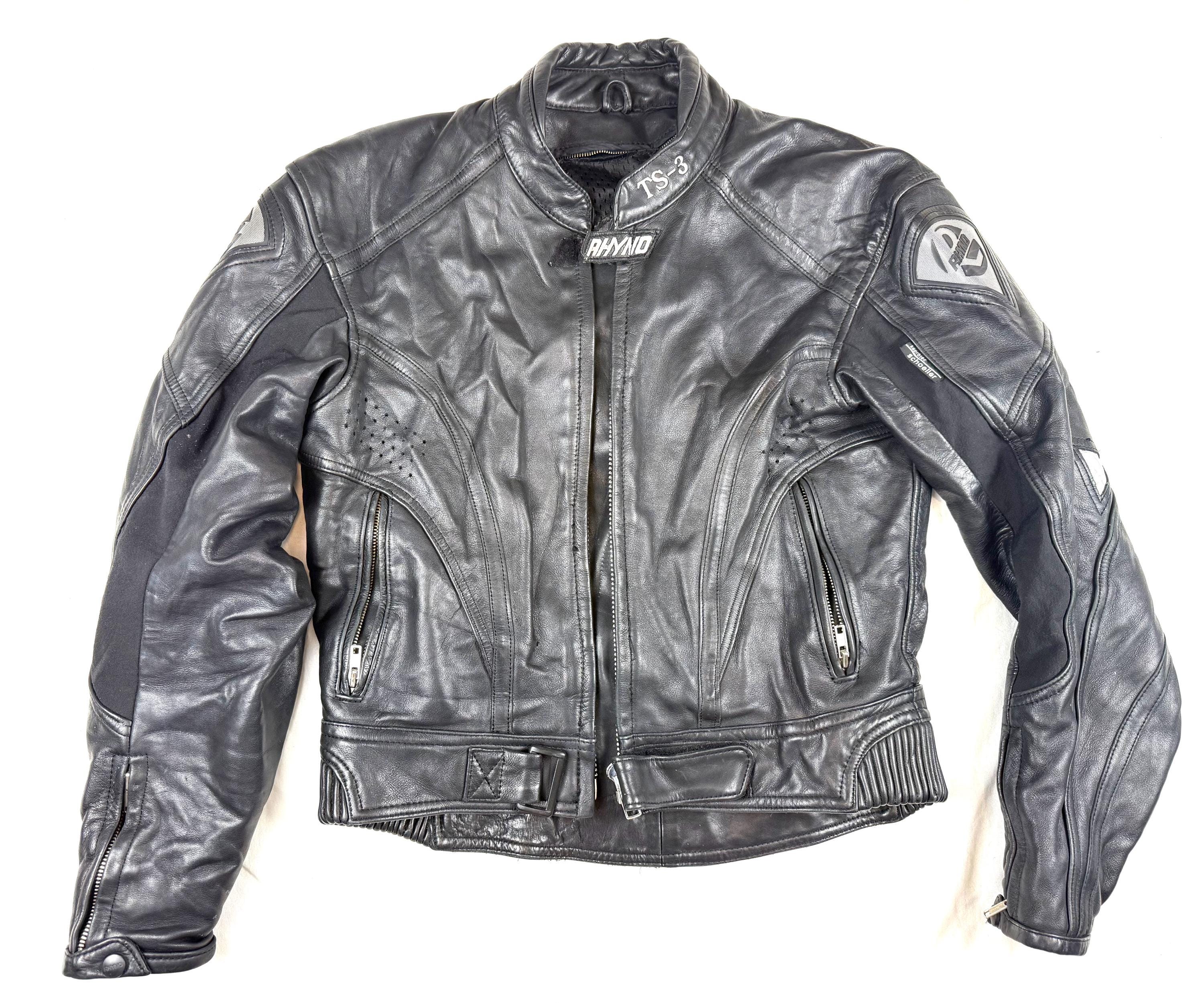Vintage 2000's Black Leather Motocross Jacket - Medium - Etsy