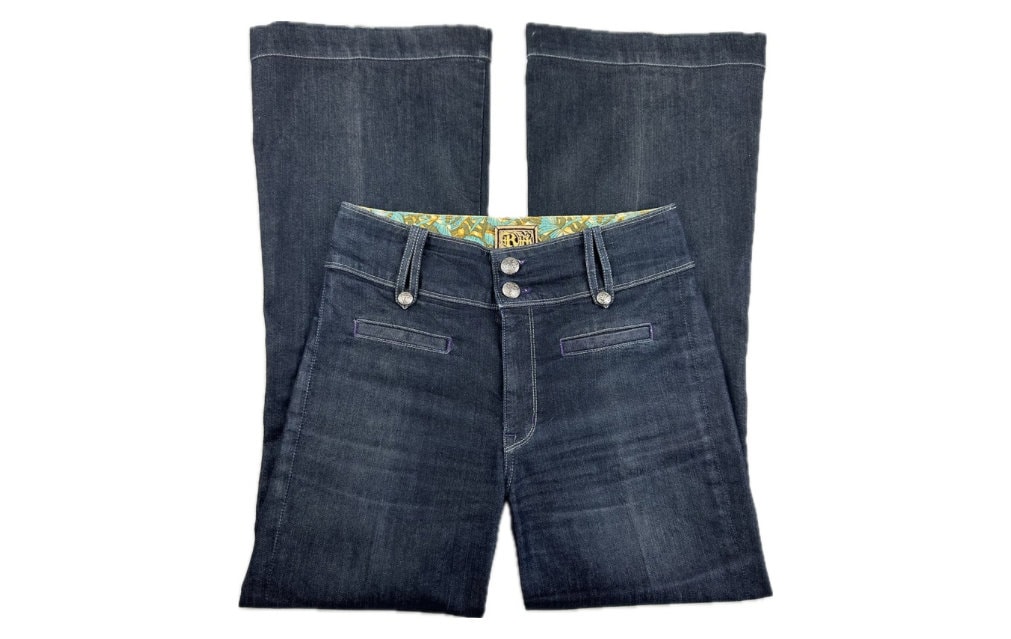 Vintage Y2K Mid Rise Flare Jeans 'rich & Skinny' - 29