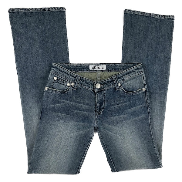 Vintage Y2K Low Rise Bootcut Jeans neu mit Etikett Deadstock - Größe 3