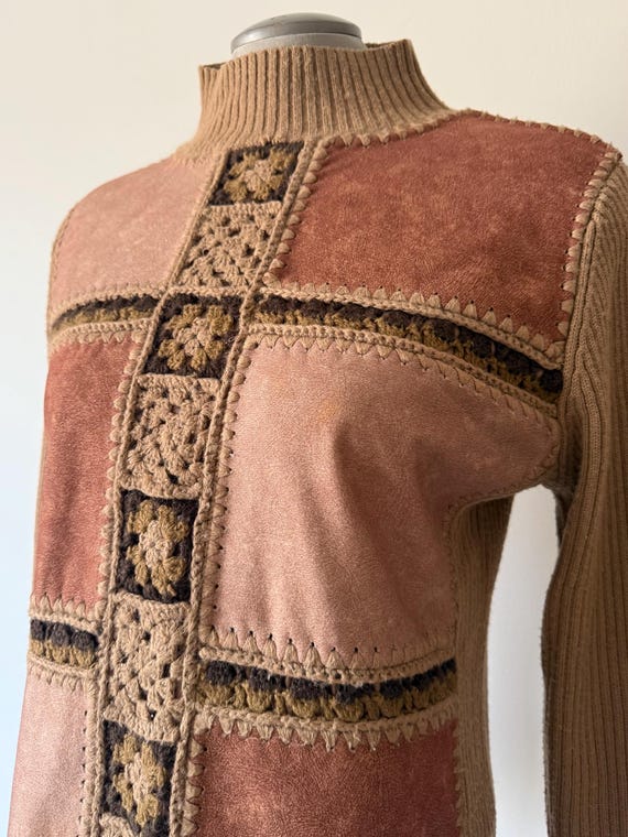 Vintage 2000’s Patchwork Sweater - Large - image 2