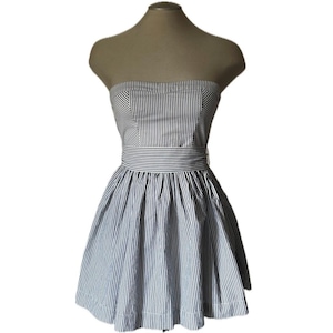 Vintage 2000's Hollister Strapless Pin Stripe Mini Dress - Small - Etsy Vintage 2000's Hollister Strapless Pin Stripe Mini Dress - Small - Etsy