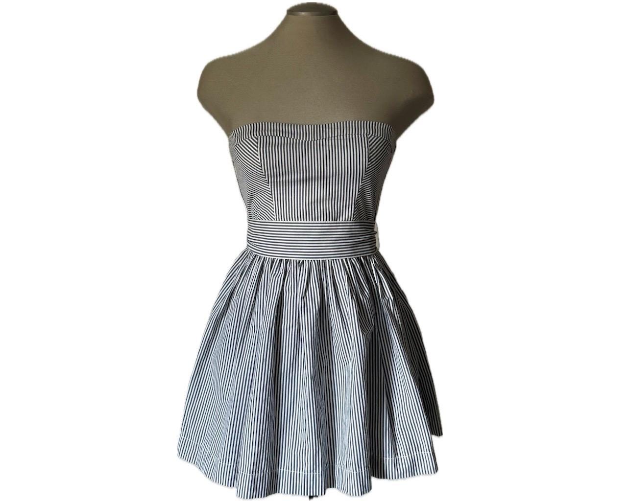 Vintage 2000's Hollister Strapless Pin Stripe Mini Dress - Small - Etsy