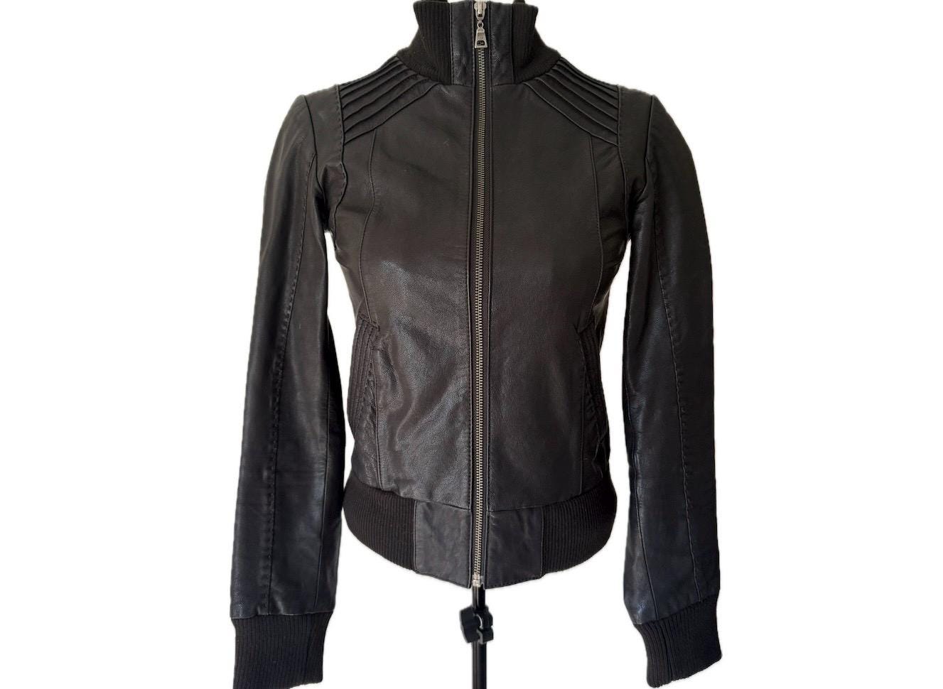 2000s Leather Jacket - Etsy UK