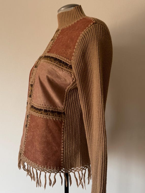 Vintage 2000’s Patchwork Sweater - Large - image 4