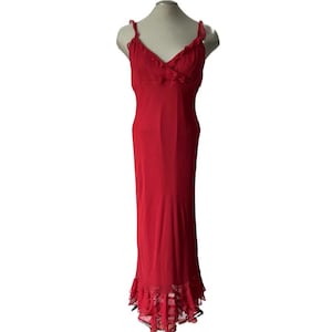 Vintage 90’s Red Silk Dress - Large