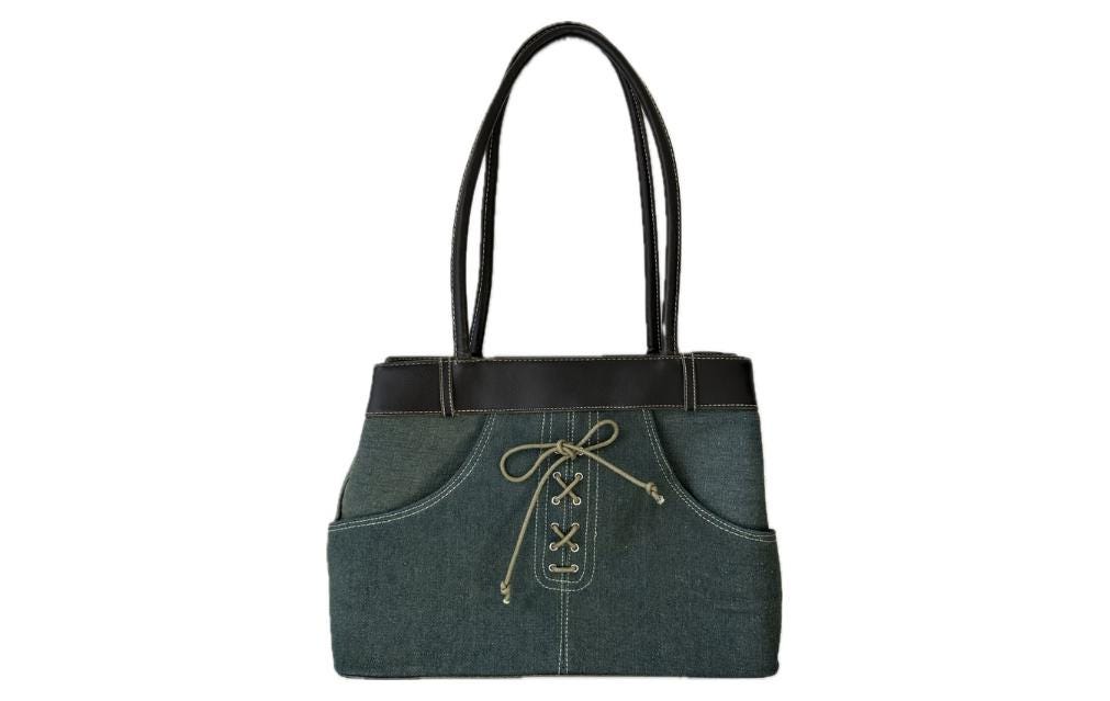 バッグ Y2K denim vintage shoulder bag mode 00s Vintage Y2K Denim Shoulder Bag - Etsy