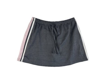 Vintage Y2K Grey Cotton Skort - Medium