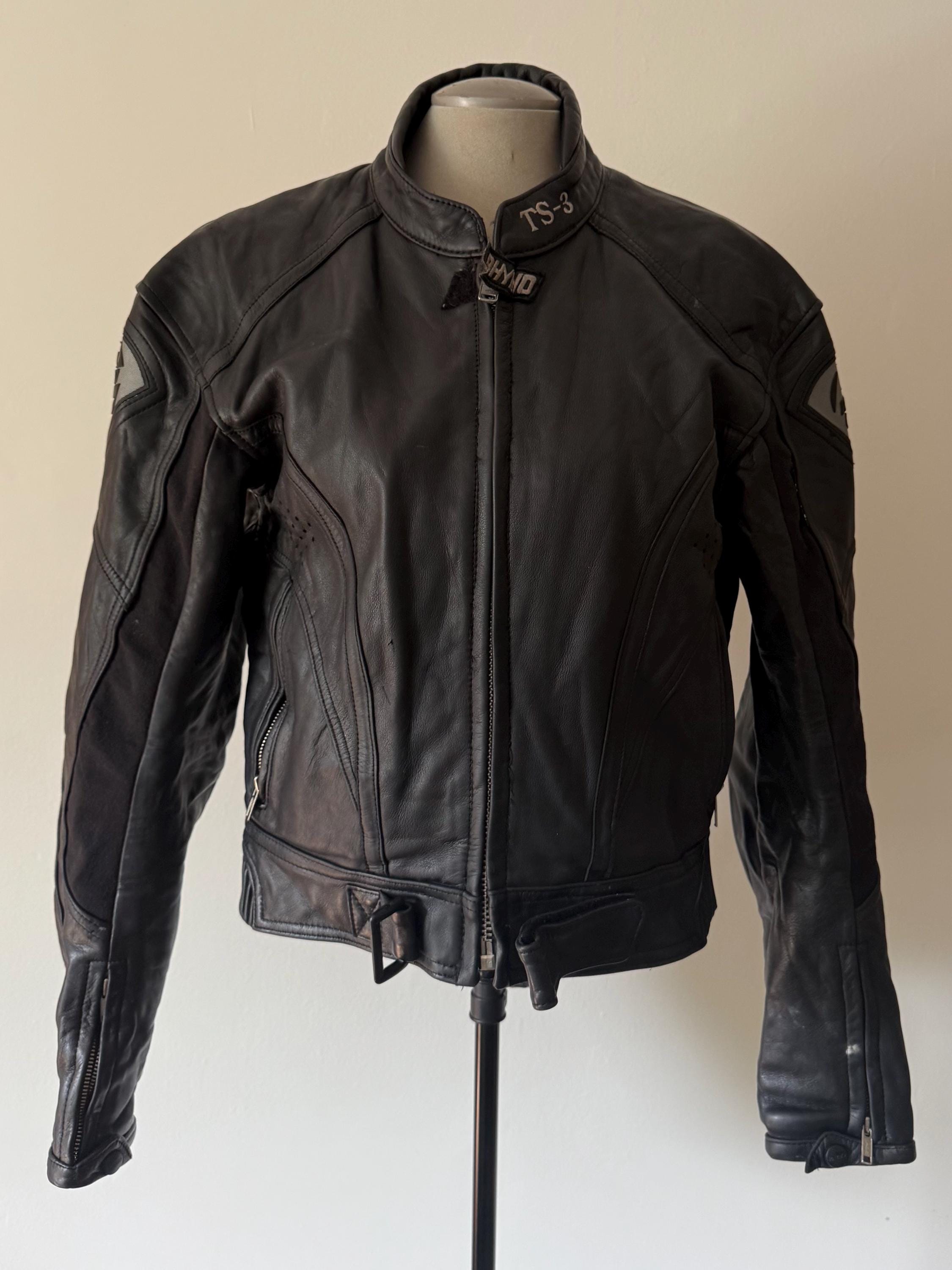 Vintage 2000's Black Leather Motocross Jacket - Medium - Etsy