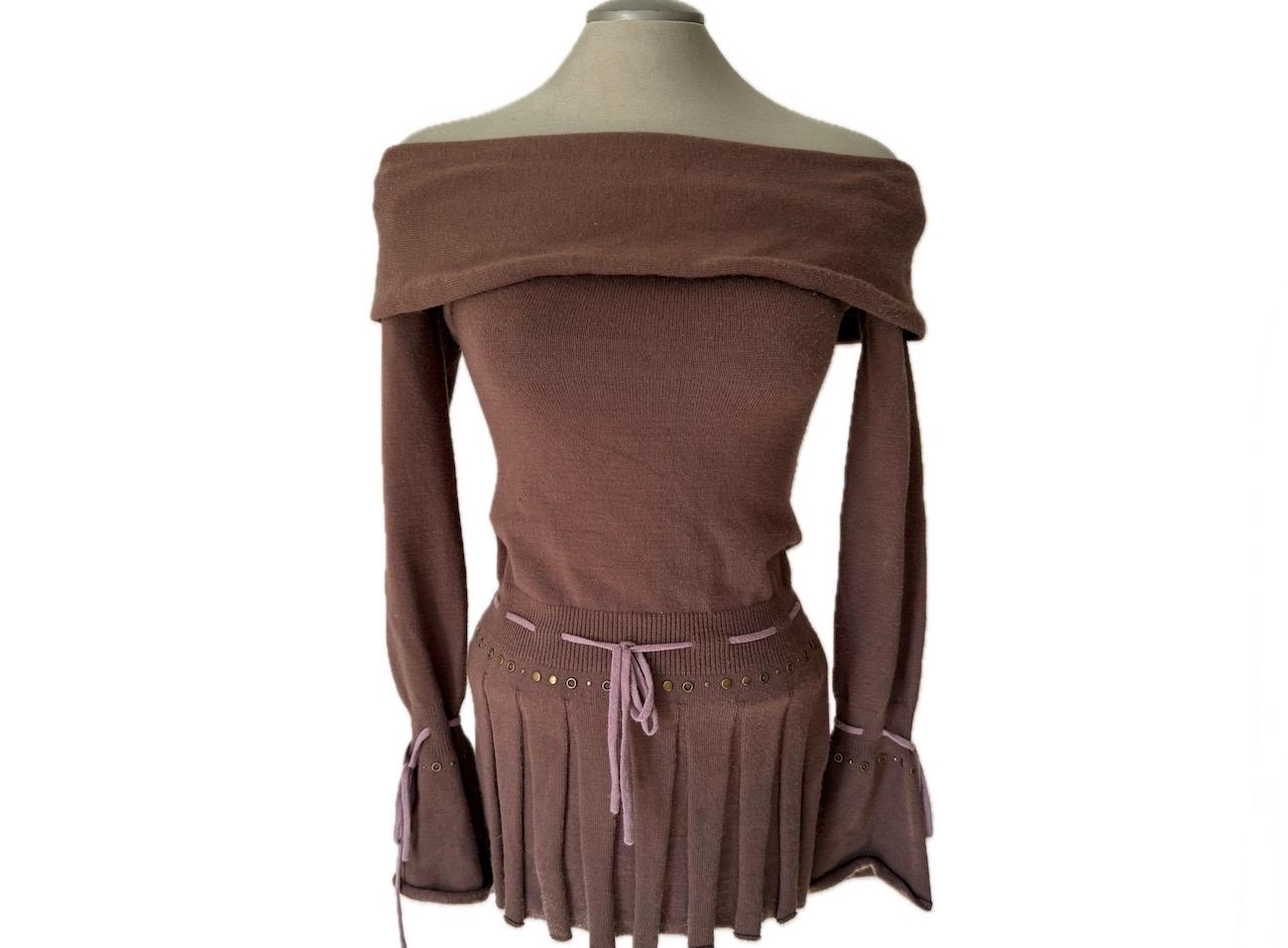 Pre-loved Jaded London Off-the-shoulder Knit Mini Dress Mauve With Studded  Detailing - Small - Etsy