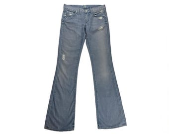 Vaqueros acampanados de tiro bajo vintage de principios de la década de 2000 - Cintura de 25"