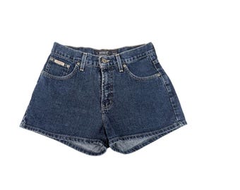 Vintage 90er Jahre Jeans Shorts Dark Wash - 27" Taille